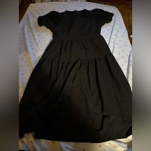 Black tiered dress